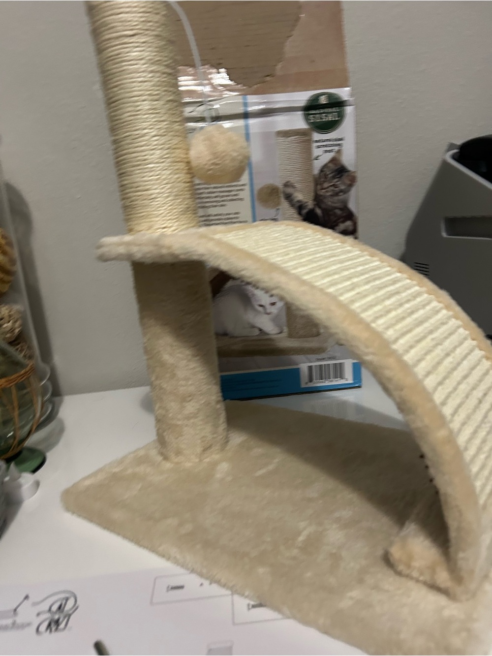 Interactive Cat Multi-Scratch Massager with Toy